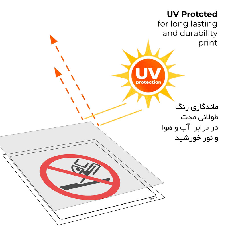 برچسب ایمنی مستر راد طرح رویه برداری با فرز ممنوع مدل HSE-OSHA-564