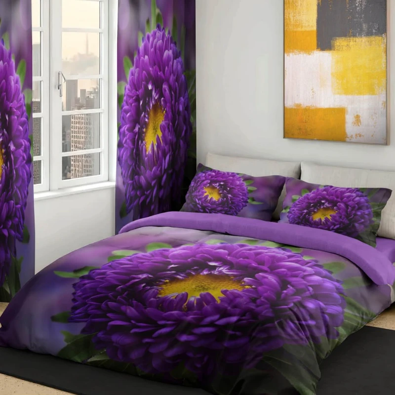 سرویس خواب 2 نفر 6 تکه مدل گل سه بعدی کد 448