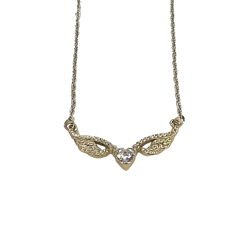 گردنبند زنانه مدل قلب بال دار