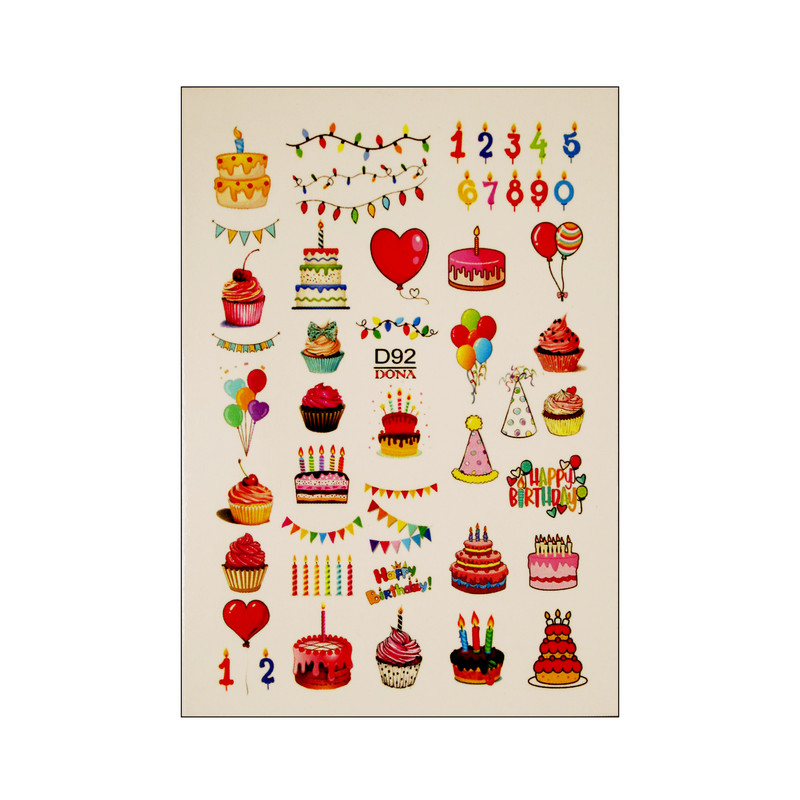 برچسب لنز ناخن مدل تولد کد D92