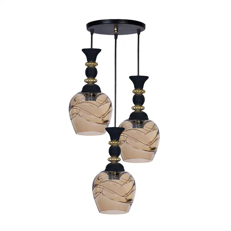 لوستر سه شعله مدل شکوفه N15