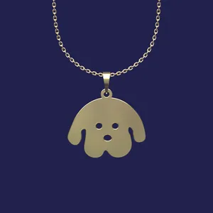 گردنبند طلا 18 عیار زنانه مدوپد مدل سگ کد T2-1-1012