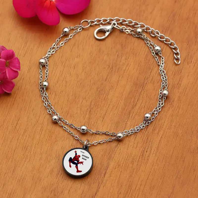 پابند زنانه ناکسیگو مدل شب تاب طرح مرد عنکبوتی کد LB7418