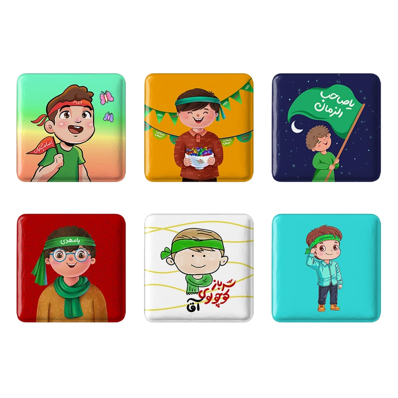 مگنت خندالو طرح کودکانه نیمه شعبان کد 1630B مجموعه 6 عددی