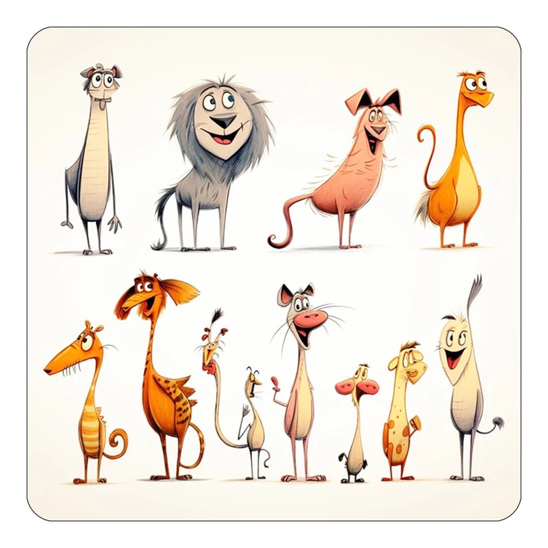 مگنت کاکتی طرح حیوانات کارتونی مدل mp27745