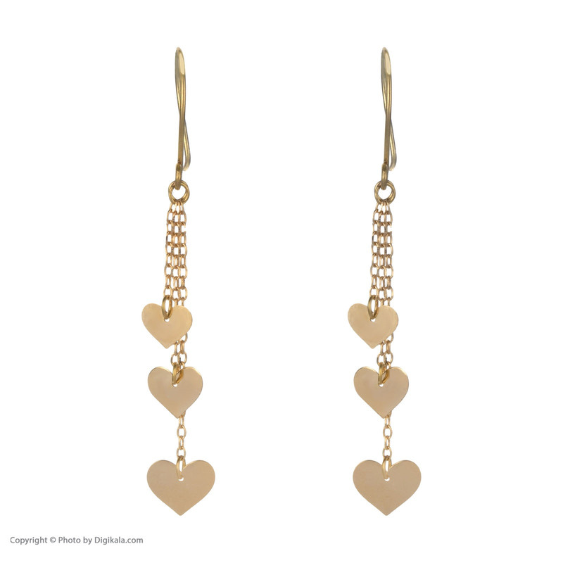نیم ست طلا 18 عیار زنانه گالری یارطلا مدل قلب کد NS41