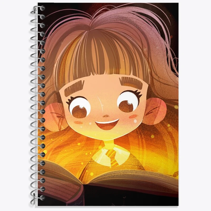 دفتر زبان 50 برگ خندالو مدل سه خط طرح هرمیون هری پاتر کد F1423