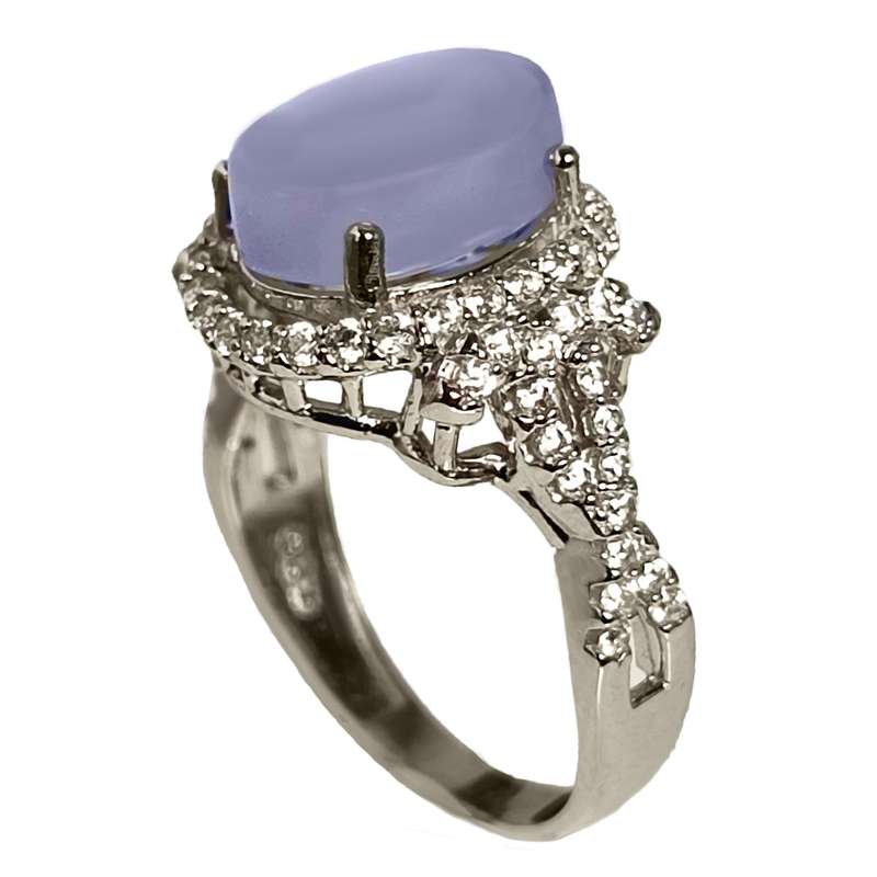 انگشتر نقره زنانه مدل عقیق کبود کد YW4090