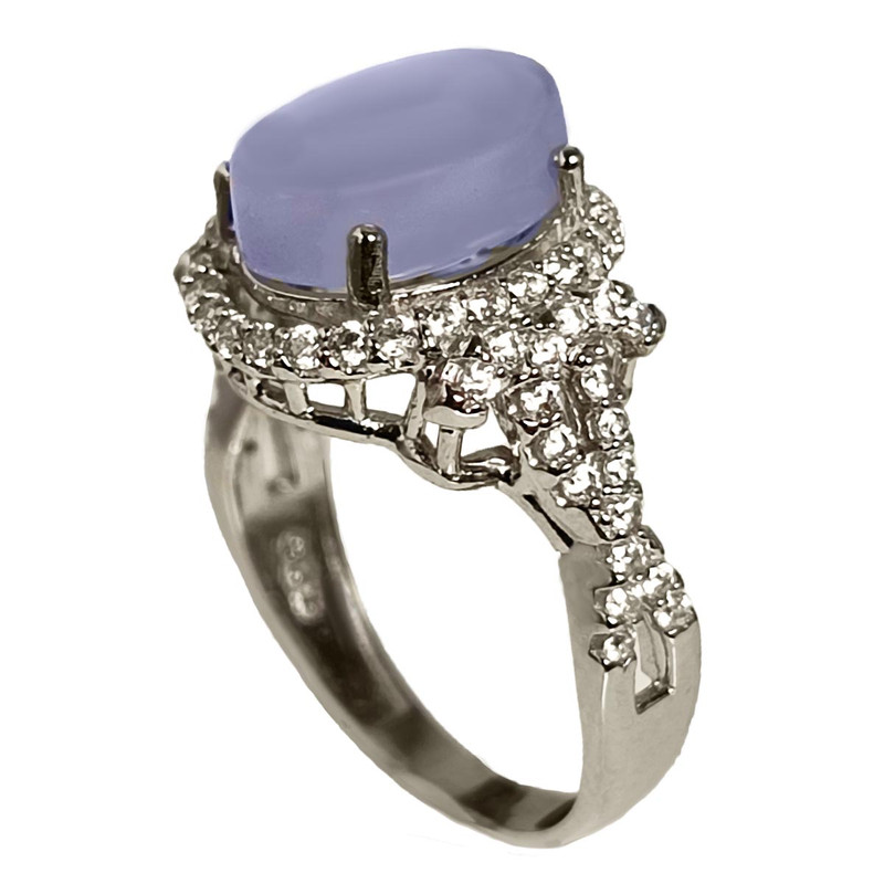 انگشتر نقره زنانه مدل عقیق کبود کد YW4090