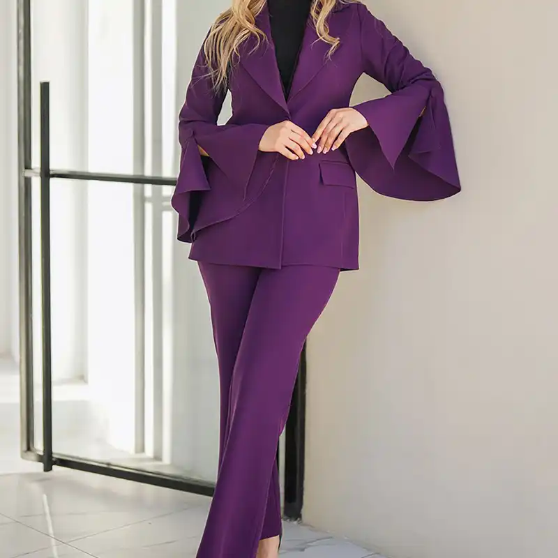 ست کت و شلوار زنانه السانا مدل برگین کد 137436