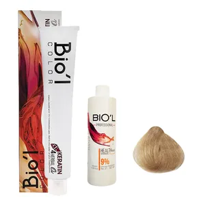 کیت رنگ مو بیول سری HONEY شماره 10.83 حجم 100 میلی لیتر رنگ بلوند شکلات عسلی پلاتینه  