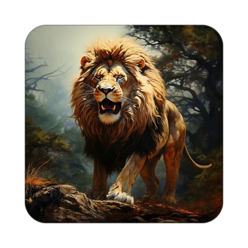 زیر لیوانی کاکتی طرح شیر مدل mp23545