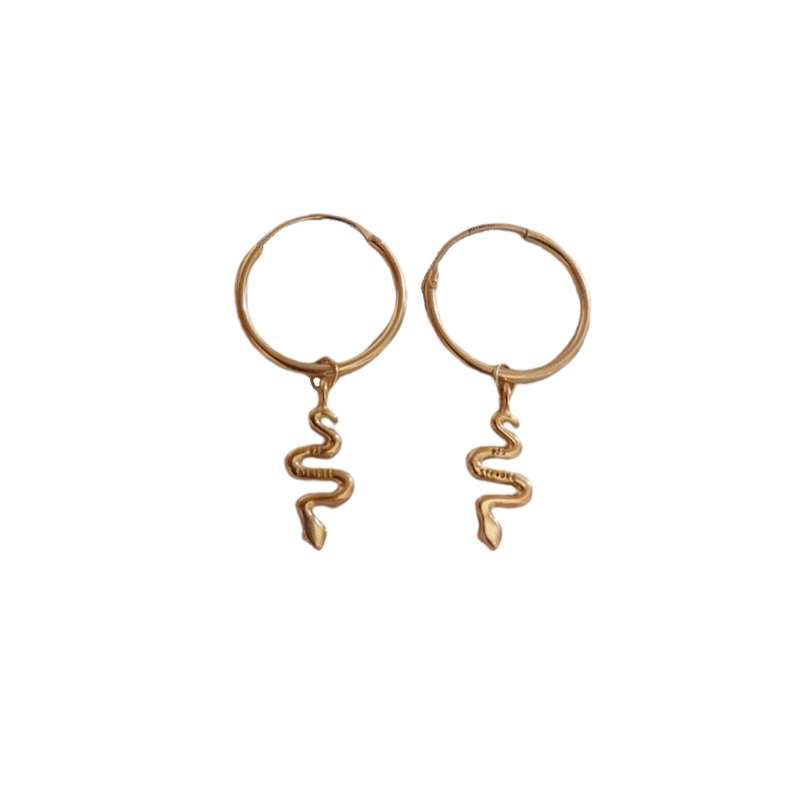 گوشواره نقره زنانه آی ام مدل مار