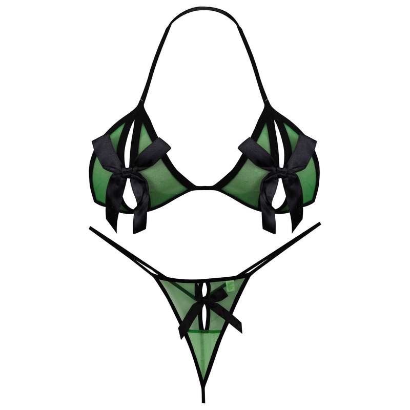 ست شورت و سوتین زنانه مدل 3195-9935 رنگ سبز