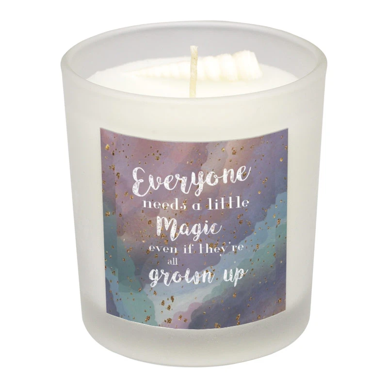 شمع لیوانی طرح تکست مدل D019