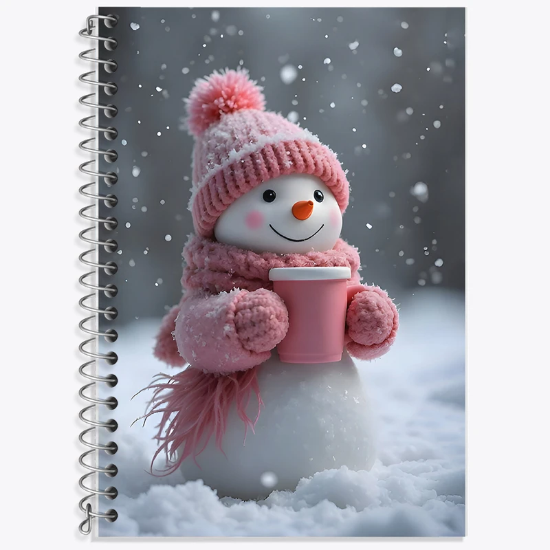 دفتر لغت 50 برگ خندالو طرح آدم برفی بامزه کد F7117