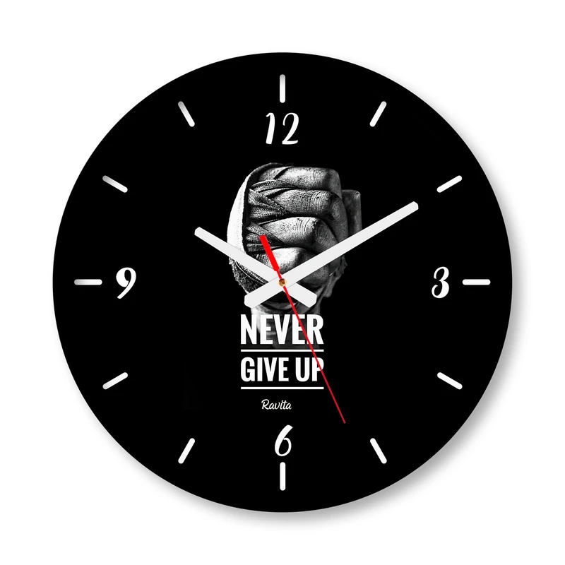 ساعت رومیزی عقربه‌ای راویتا مدل هرگز تسلیم نشو کد 3693