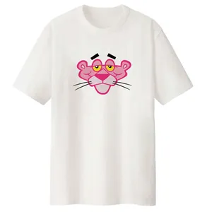 تی شرت لانگ آستین کوتاه زنانه مدل پلنگ صورتی کد LL 55 S