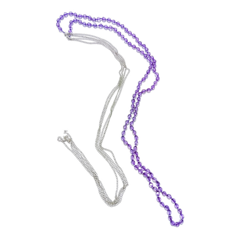 گردنبند دخترانه مدل سنگ و استیل Italy کد 2022