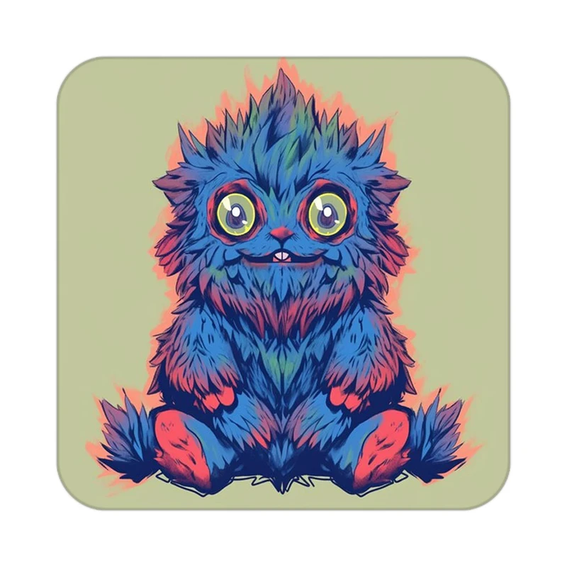 زیر لیوانی کاکتی طرح حیوانات رنگی مدل mp25582