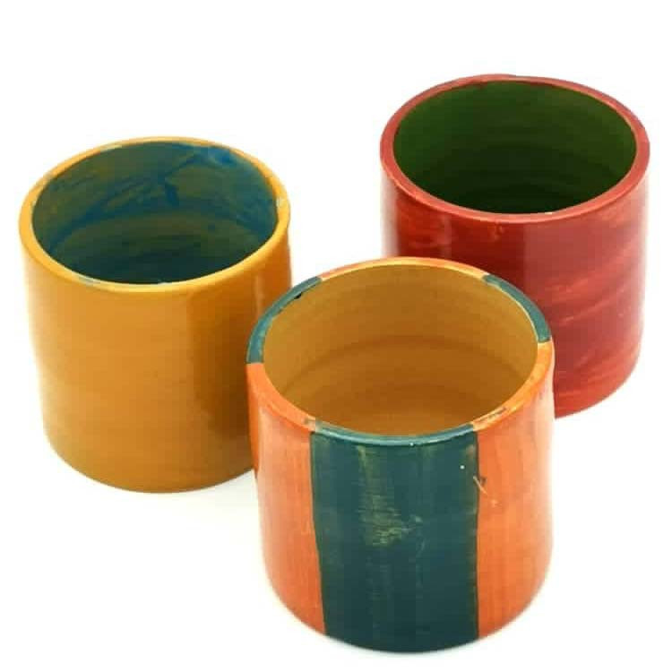 لیوان سفالی کد SL-125 مجموعه 3 عددی