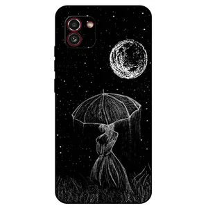 Megafone Girl and Moon 1369 Cover For Samsung Galaxy A03