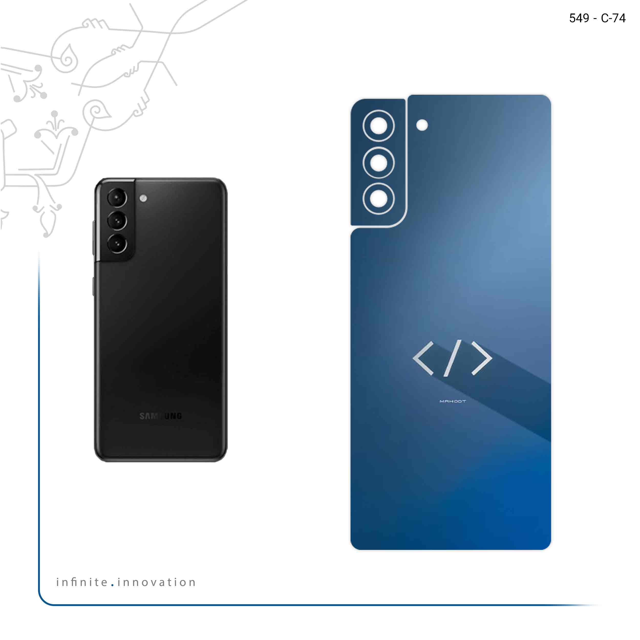 برچسب پوششی ماهوت مدل Minimal Coding icon مناسب برای گوشی موبایل سامسونگ Galaxy S21 Plus 5G