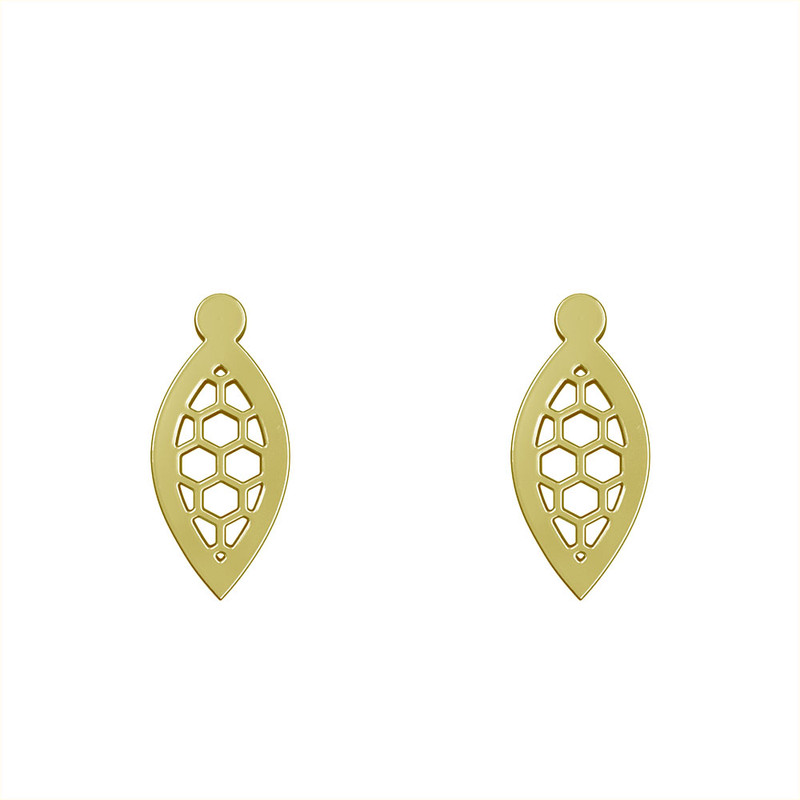 گوشواره طلا 18 عیار زنانه مدوپد مدل اشک کد GA1-11325