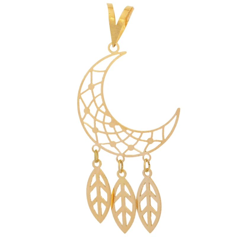 آویز گردنبند طلا 18 عیار زنانه طلای مستجابی طرح ماه کد 32571