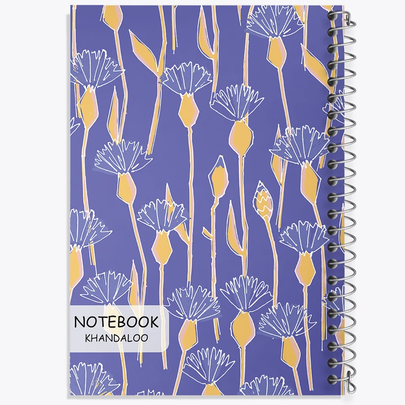 دفتر ژورنال نویسی 50 برگ خندالو مدل نقطه ای طرح گل گلی کد N236