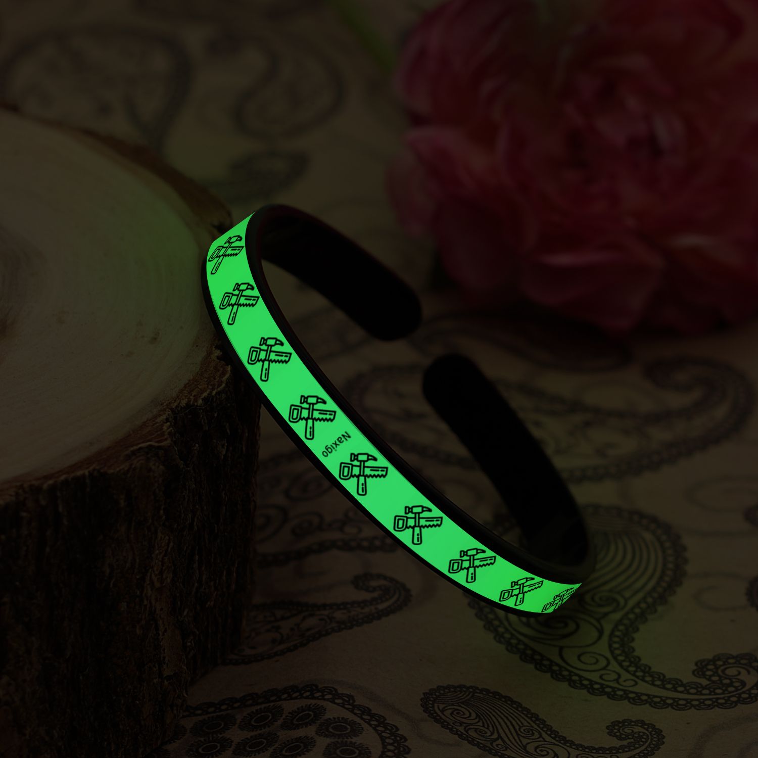 دستبند ناکسیگو طرح نجاری مدل BR5493 -  - 3