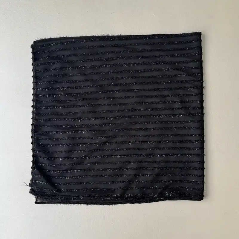 روسری زنانه مدل مینی اسکارف حریر توری راه راه لمه دار