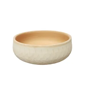 کاسه سفالی خام مدل طرح دار کد D20