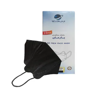 ماسک تنفسی بارمان مدل سه بعدی پنج لایه بسته 25 عددی