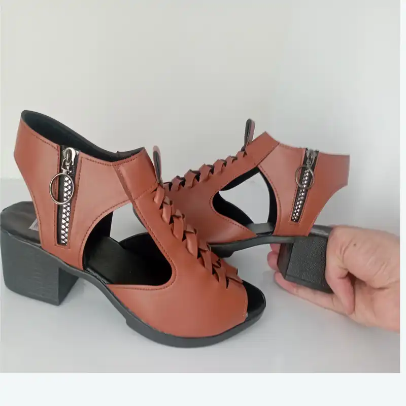 صندل زنانه مدل بغل زیپ کد 001