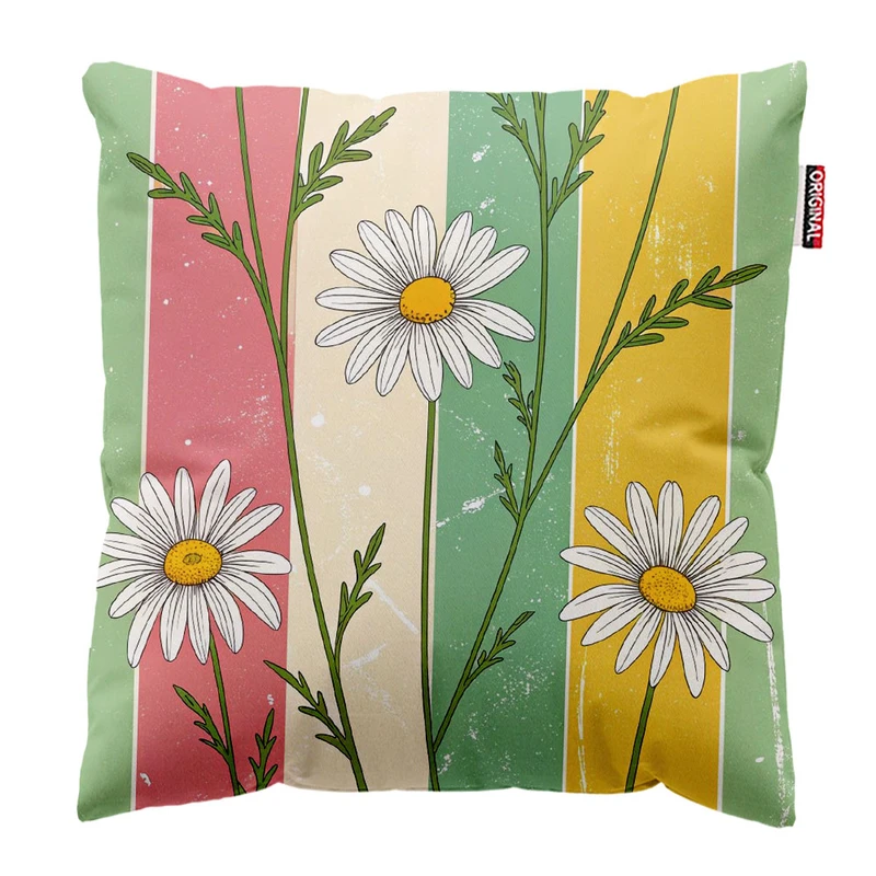 کوسن پاد آفرین طرح گل کد 2998 سایز 30*30 سانتی متر