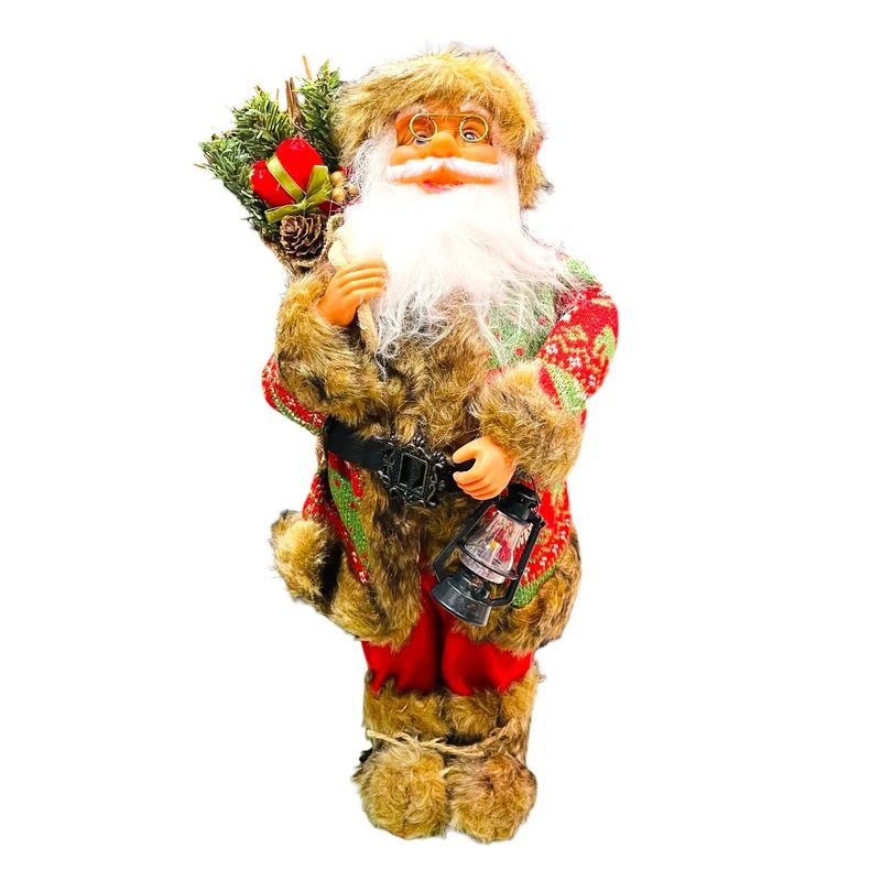 عروسک مدل بابانوئل چراغ نفتی دار ارتفاع 45 سانتی متر