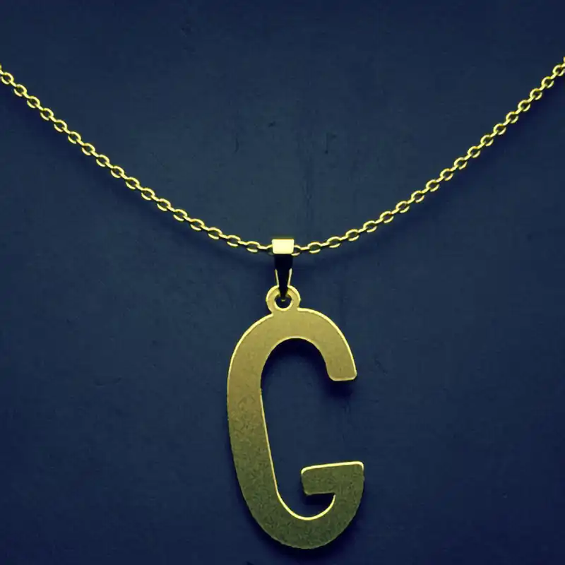 گردنبند طلا 18 عیار زنانه مدوپد مدل حرف G کد H3-1-1139