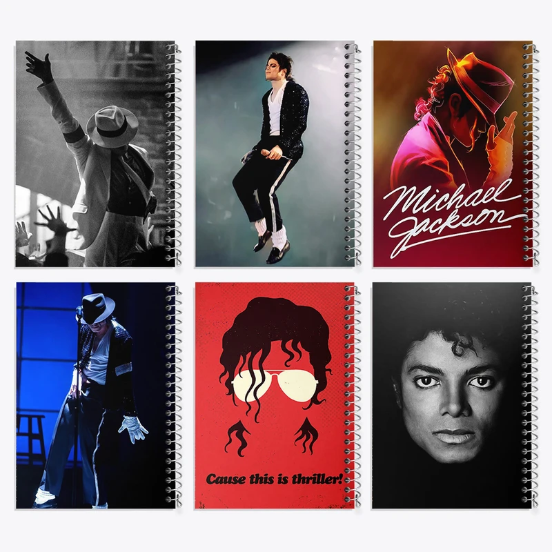 دفتر مشق 100 برگ خندالو طرح مایکل جکسون (Michael Jackson) کد 530 مجموعه 6 عددی
