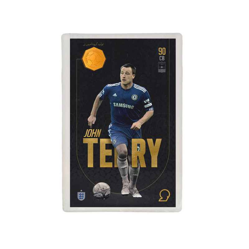 طلا گرمی 18 عیار مدوپد مدل John Terry طرح فوتبالی 2025 کد SO10059