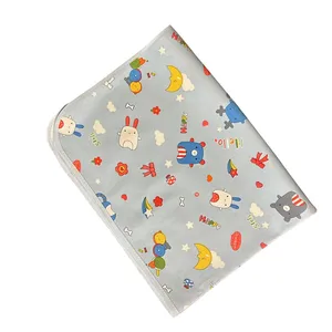 زیرانداز تعویض نوزاد مدل Rabbit and Moon ابعاد 82×60 سانتی متر