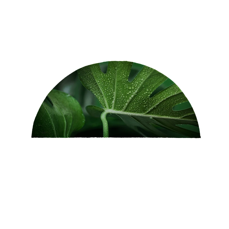 پادری مدل نیم دایره طرح برگ کد 8359 سایز 90×45 سانتی متر