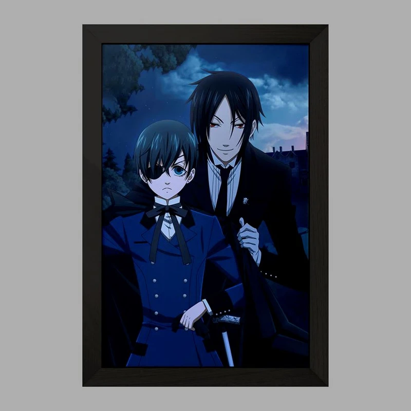 تابلو خندالو مدل سباستین و شیل انیمه خادم سیاه Black Butler  کد 16311