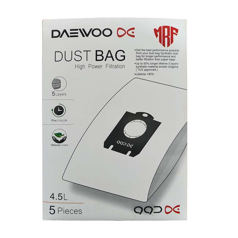 کیسه جاروبرقی دوو مدل ESPERO میکرو فیلتر5لایه هپا بسته 5 عددی مناسب جاروبرقی دوو مدل اسپرو کیسه جاروبرقی دوو مدل ESPERO میکرو فیلتر5لایه هپا بسته 5 عددی مناسب جاروبرقی دوو مدل اسپرو