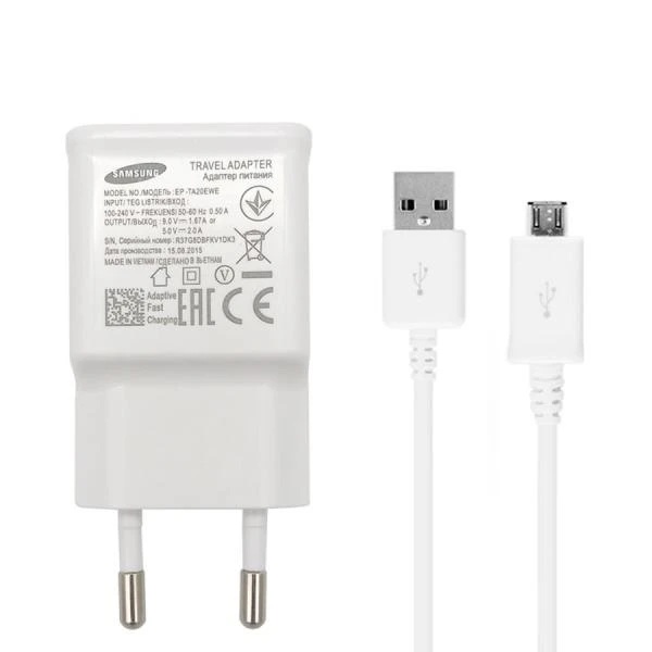 شارژر دیواری مدل EP-TA20EWE به همراه کابل تبدیل microUSB