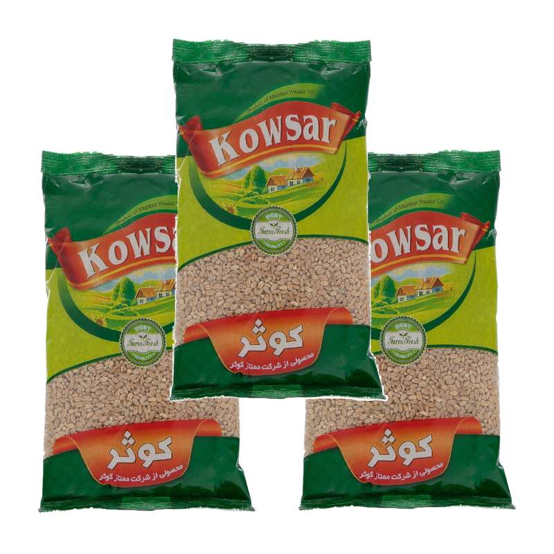 گندم پوست کنده کوثر - 900 گرم بسته 3 عددی