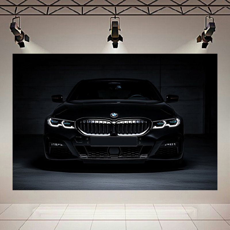 استیکر طرح BMW مدل مشکی براق کد AR305693