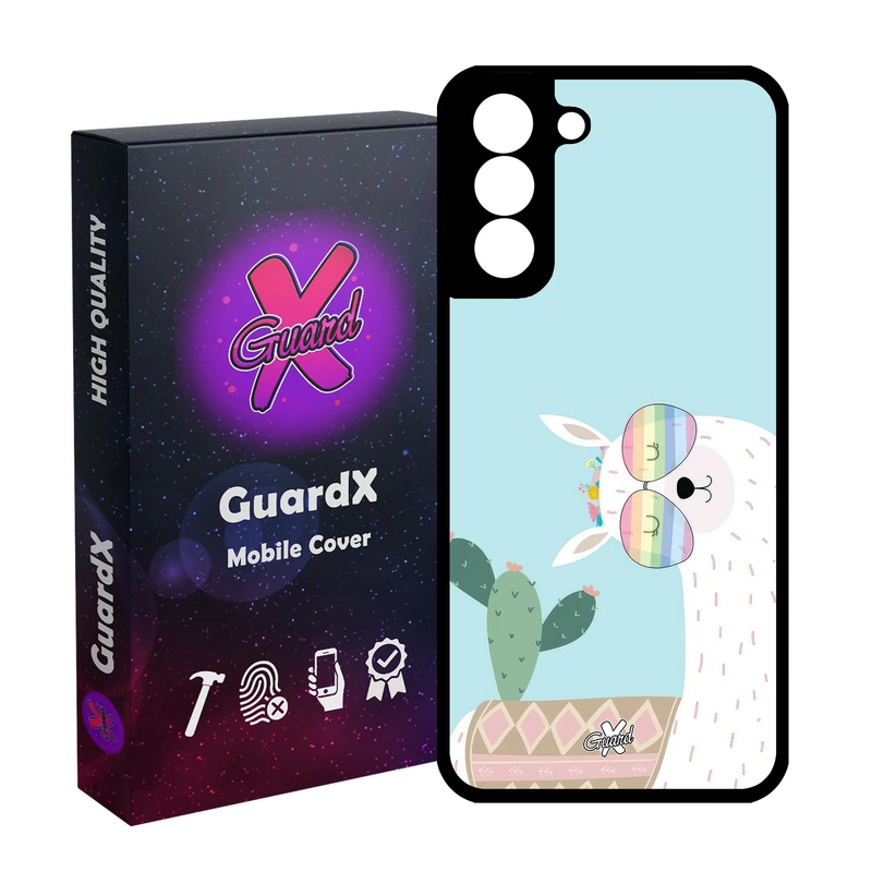 کاور گارد ایکس طرح لاما مدل Glass10644 مناسب برای گوشی موبایل سامسونگ Galaxy S21 FE