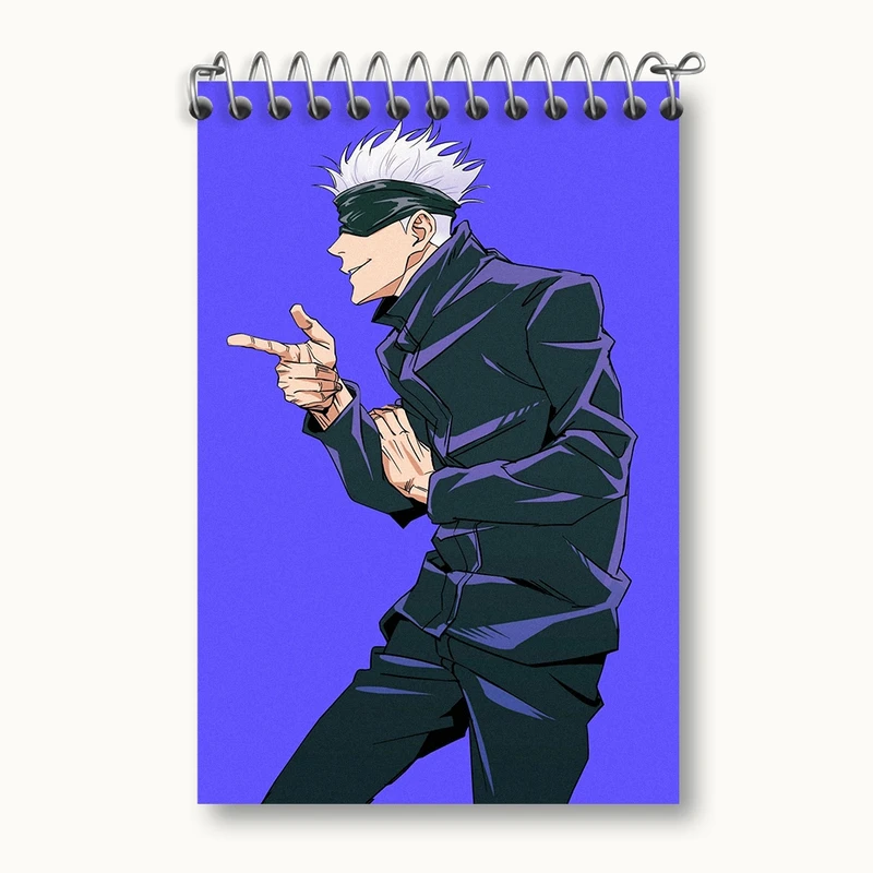 دفتر یادداشت 50 برگ خندالو مدل گوجو ساتورو انیمه جوجوتسو کایزن کد F1572