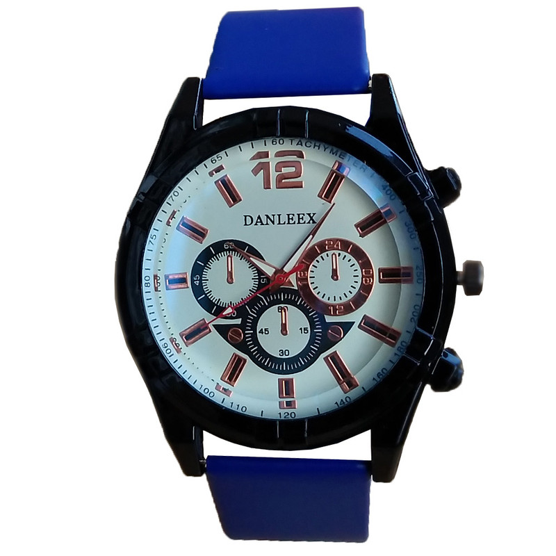 ساعت  مچی عقربه ای پسرانه مدل بند چرمی اسپرت کد 12 DAN